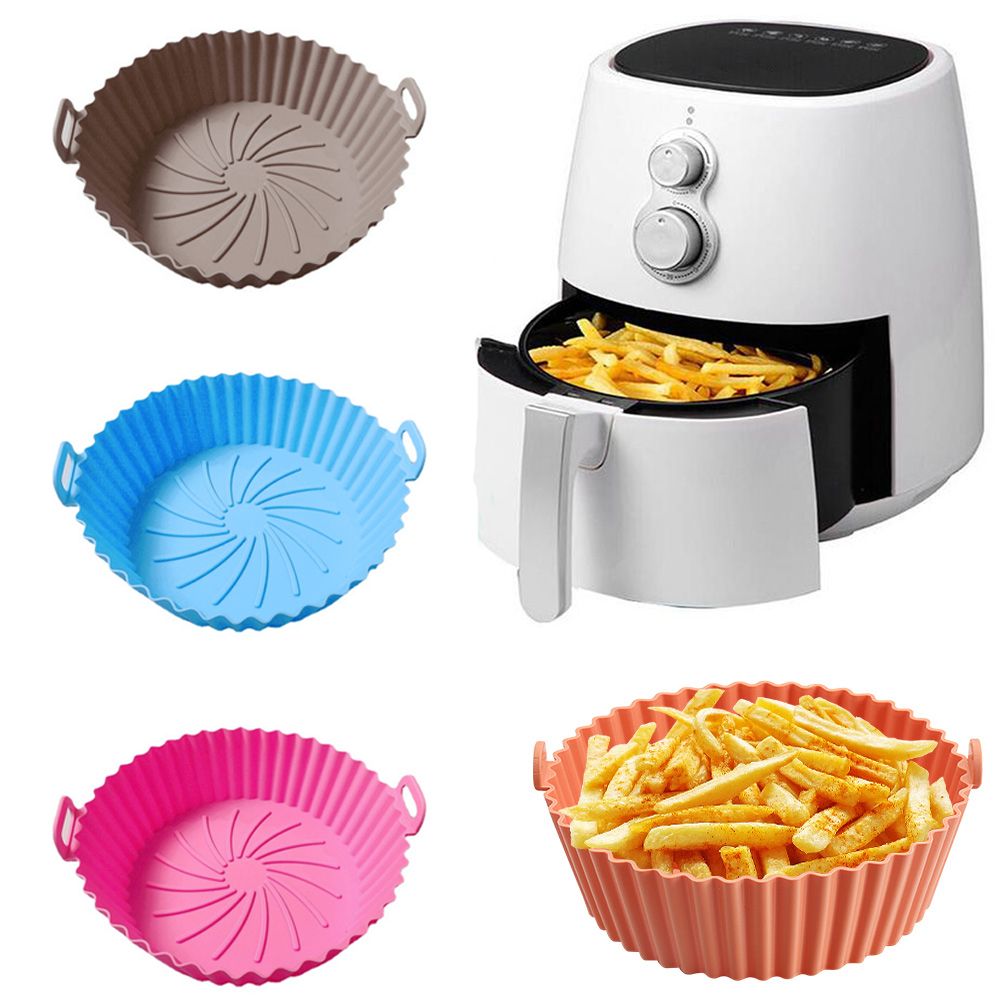 Air Fryer Silicone Pot Liner - 1ชิ้นตะกร้าใส่ของอบสำหรับหม้อทอด Air fryer หม้อซิลิโคนหม้อ airfryer อุปกรณ์ทดแทน