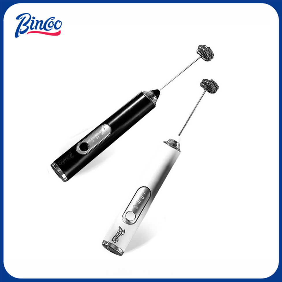 Electric Milk Frother Handheld - เครื่องตีฟองนมแบบดิจิทัล Bincoo แบบพกพา, เครื่องผสมเครื่องดื่มไฟฟ้า, ที่ตีฟองนมแบบมือถือ สำหรับลาเต้