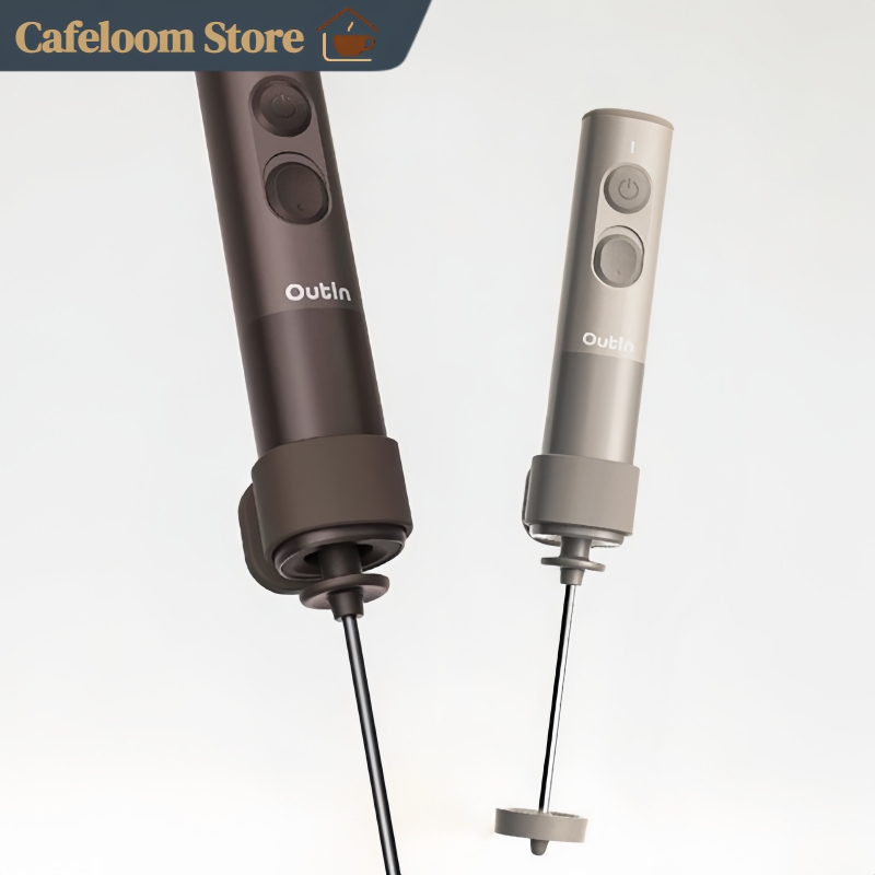 Electric Milk Frother Handheld - เครื่องตีฟองนมไฟฟ้าแบบพกพา Outin Lattogo สำหรับทำฟองนมมืออาชีพ เครื่องผสมเครื่องดื่มสำหรับกาแฟ ลาเต้อาร์ต