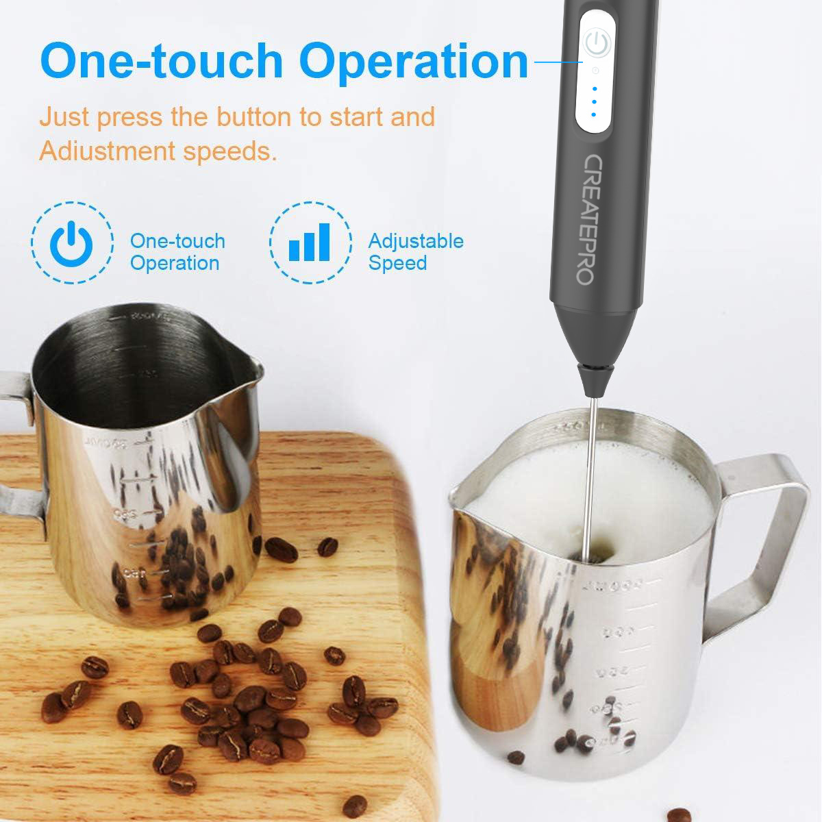 เครื่องตีฟองนมแบบชาร์จไฟได้ เค - Electric Milk Frother Handheld บทวิจารณ์และราคา