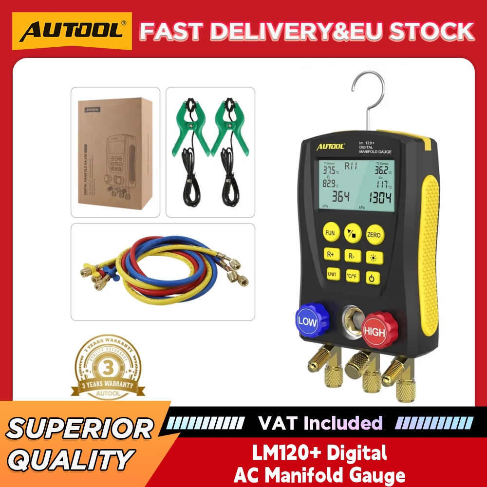 AUTOOL LM120+ เครื่องวัดแรงดัน - Air Conditioners บทวิจารณ์และราคา