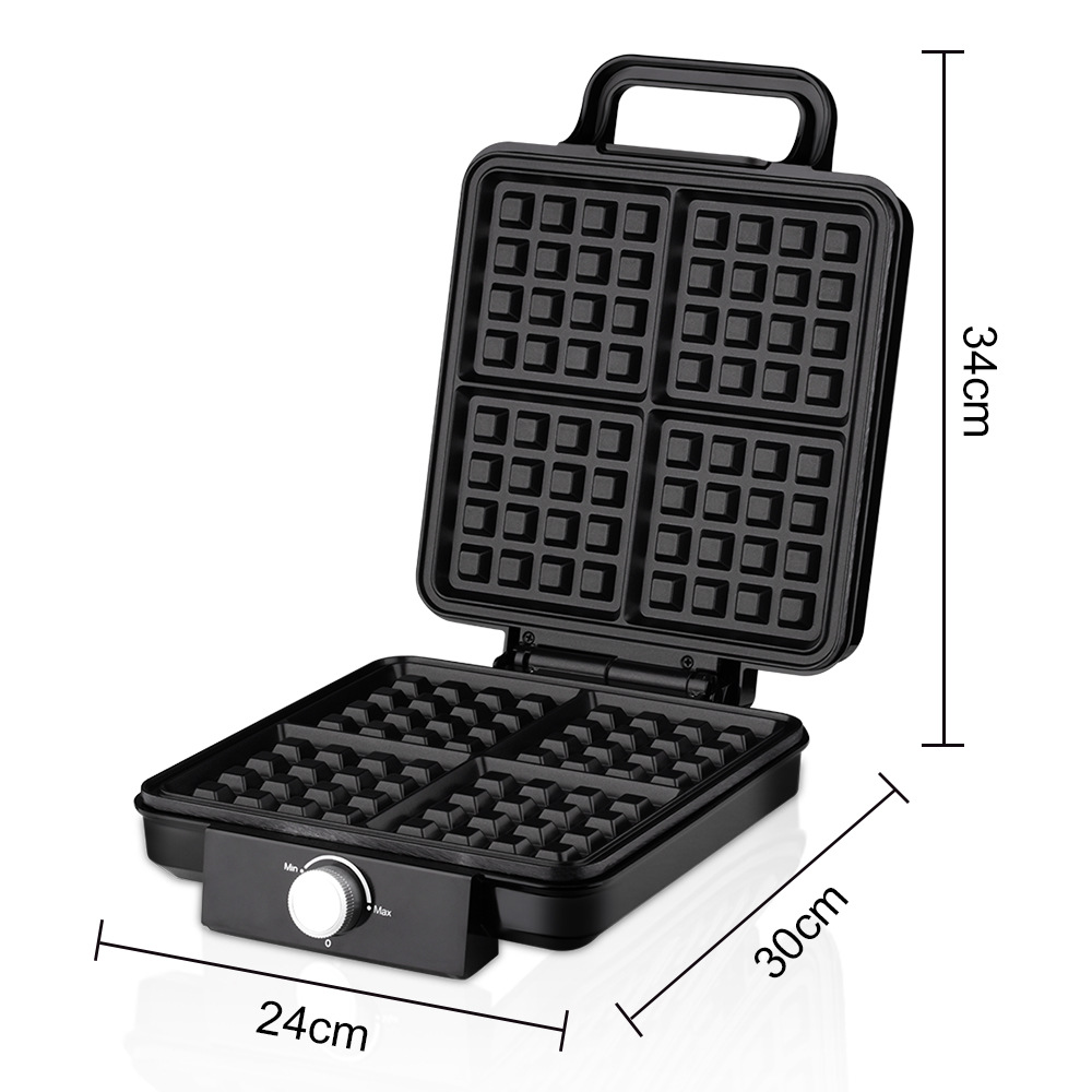 4 ชิ้นเครื่องทําวาฟเฟิลเบลเยีย - Mini Waffle Maker Machine บทวิจารณ์และราคา