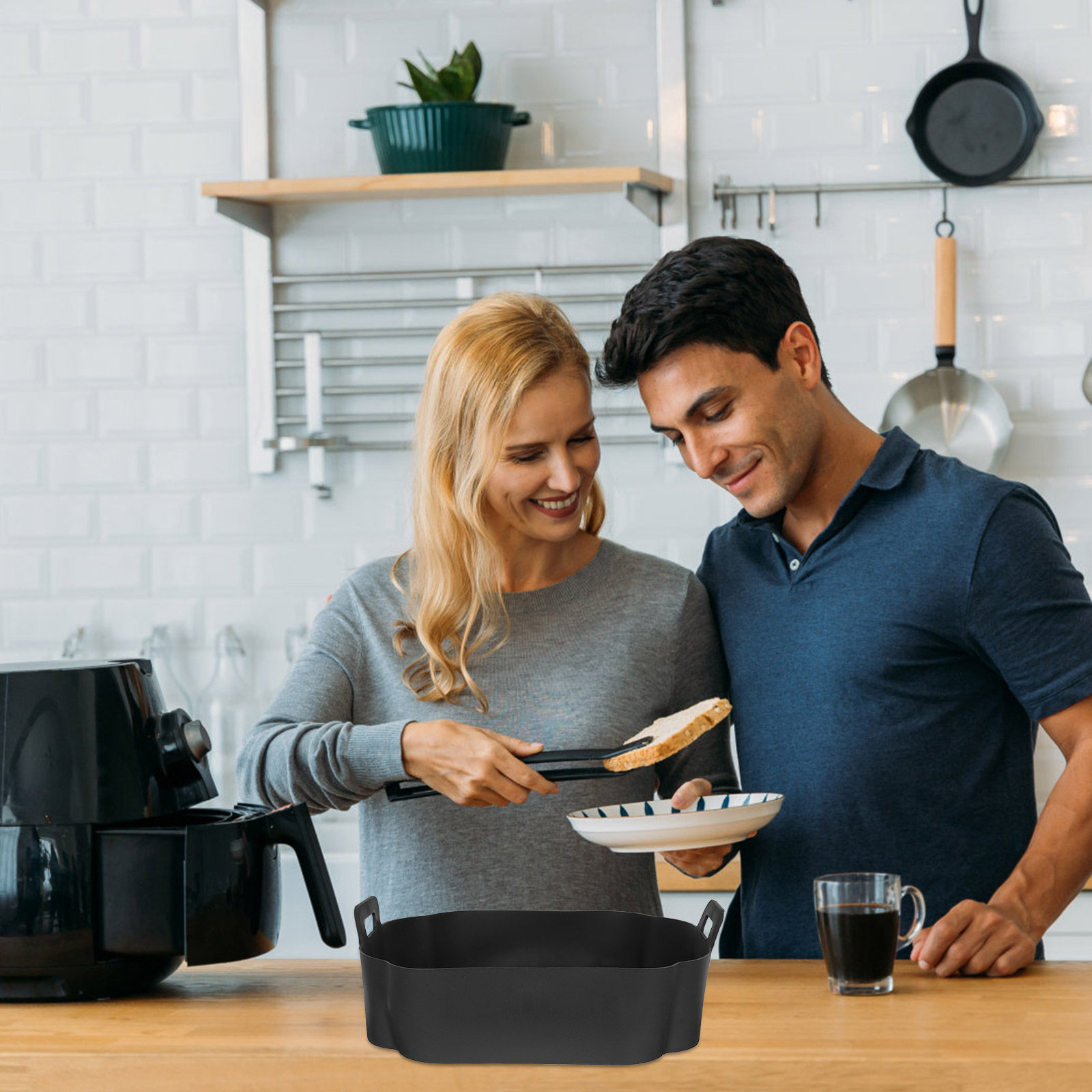 แผ่นรองอบซิลิโคนสำหรับหม้อทอดไ - Air Fryer Silicone Pot Liner บทวิจารณ์และราคา