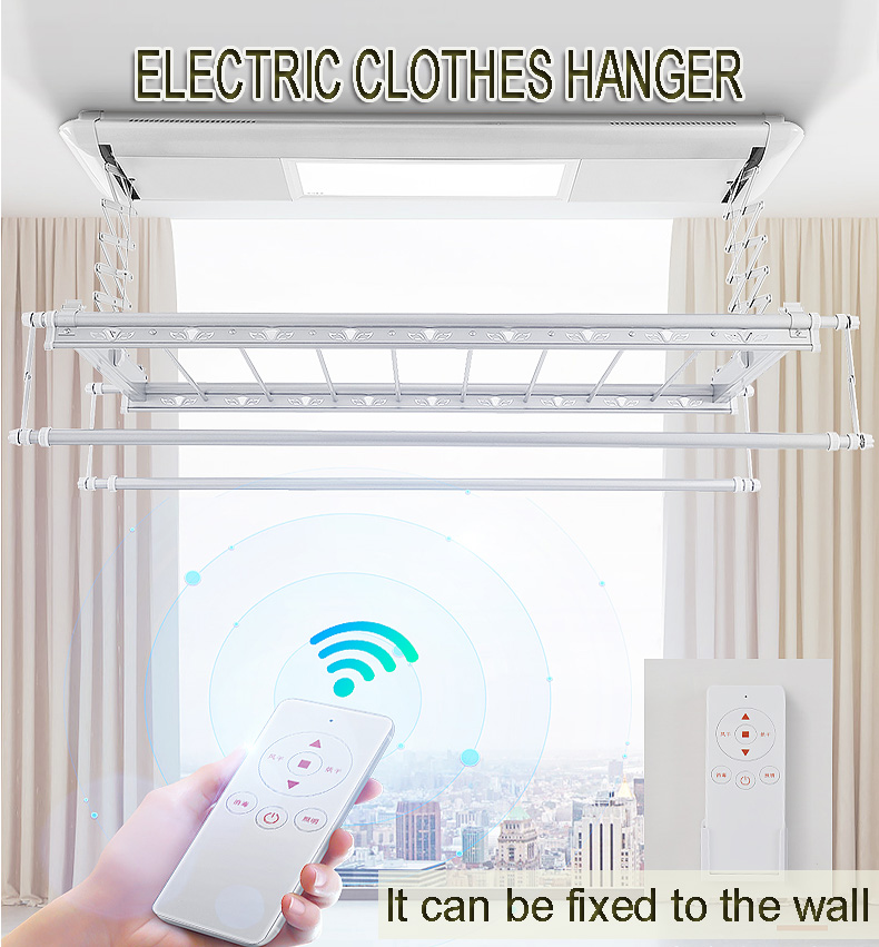 ราวตากผ้าไฟฟ้าอัจฉริยะพร้อมระบ - Laundry บทวิจารณ์และราคา