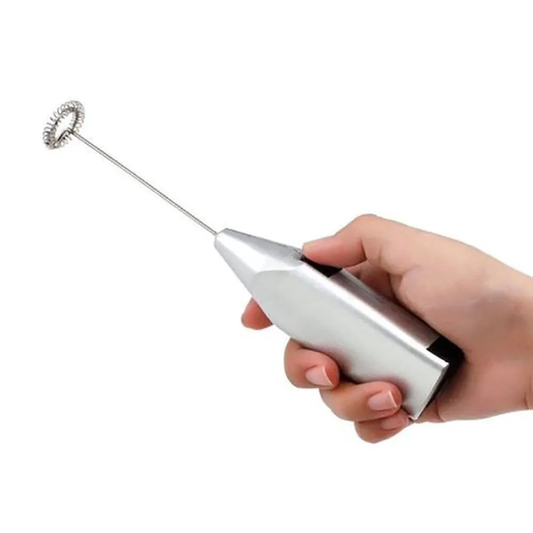 ครัวเรือนมินิสแตนเลสสตีลมือถือ - Electric Milk Frother Handheld บทวิจารณ์และราคา