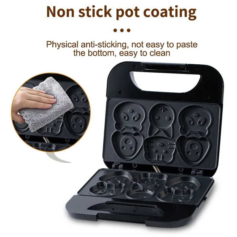 เครื่องทำบิสกิตการ์ตูนสำหรับใช - Mini Waffle Maker Machine บทวิจารณ์และราคา